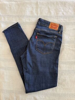 Levi's Women's Skinny Jeans - Dark Blue Denim